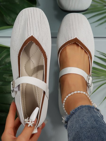 

Plain All Season Casual Shallow Shoes, White, Shoes