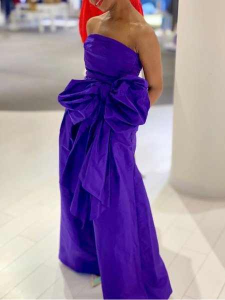 

Elegant Sleeveless Bow Jumpsuit, Purple, Jumpsuits
