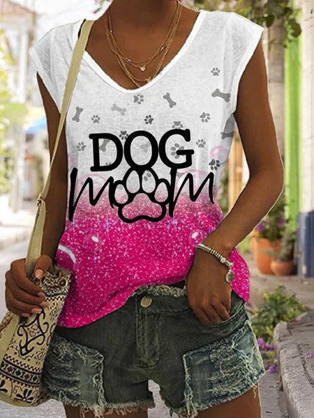 

Casual V Neck Color Block Tank Top, Multicolor, Tanks & Camis