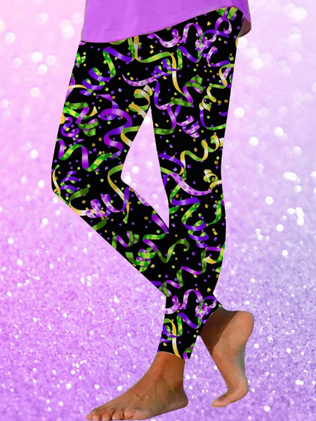 

Casual Chevron Long Leggings, Multicolor, Leggings