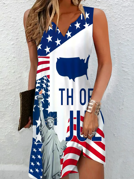 

Women Text Letters V Neck Sleeveless Comfy Casual Maxi Dress, Multicolor, Dresses