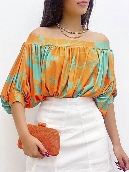 

Urban Cold Shoulder Loose Shirt, As picture, Blouses and Shirts