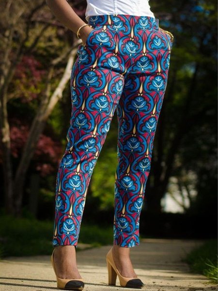 

Urban Regular Fit Abstract Printing Pants, As picture, Pants