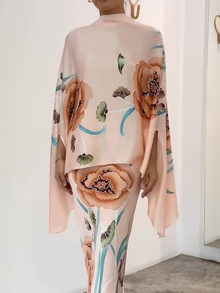 

Elegant Floral Loose Blouse, As picture, Blouses and Shirts