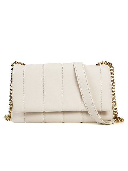

Minimalist Magnetic Square Metal Chain Crossbody Bag, Off white, Bags