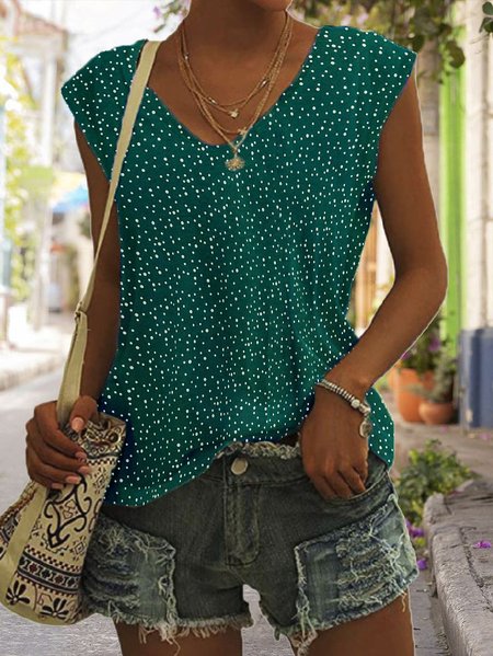 

Polka Dots Vacation Shirt, Green, Blouses & Shirts