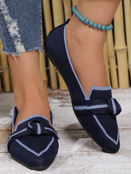 

All Season Casual Plain Shallow Shoes, Purplish blue, Flats