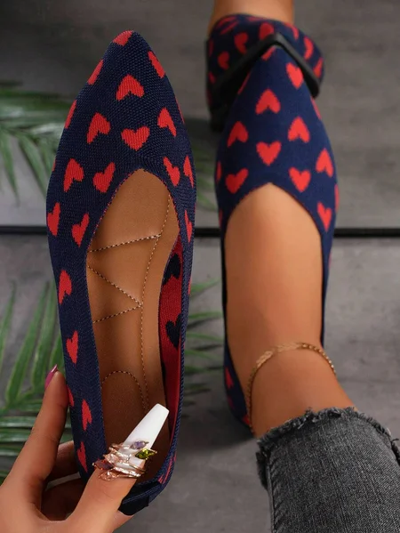 

All Season Casual Mesh Fabric Shallow Shoes, Red-blue, Shoes