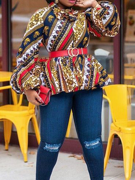 

Urban Others Abstract Long Sleeve Regular Fit Shirt, As picture, Blouses and Shirts