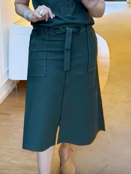 Urban Regular Fit A-line Skirt, As picture, Skirts