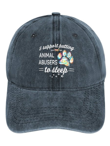 

I Support Putting Animal Funny Hat, Blue, Men's Hats