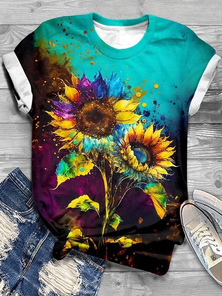 

Loose Butterfly Casual T-Shirt, Color5, T-shirts