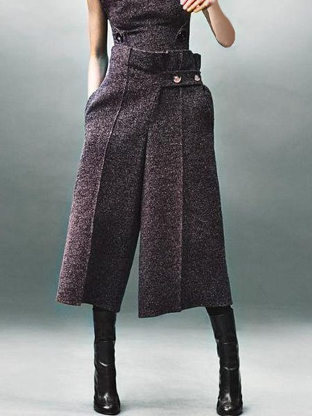 

Urban Pocket Stitching Plain Loosen Fashion Pants, As picture, Pants