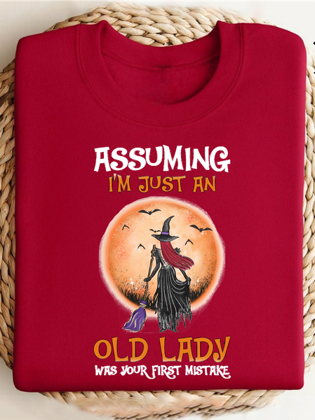 

Casual Crew Neck Text Letters Sweatshirt, Red, Hoodies & Sweatshirts