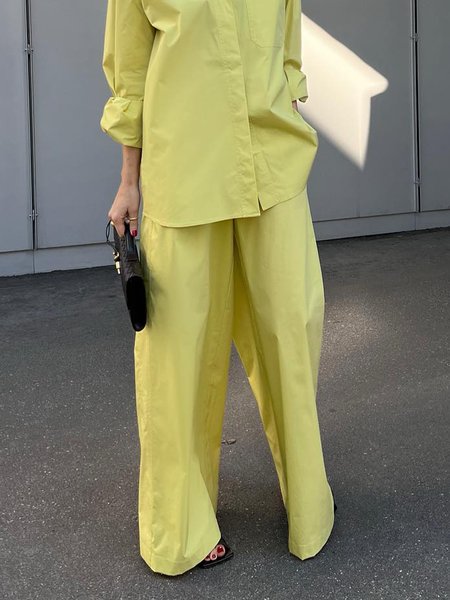 Plain Urban Pants, Yellow, Pants