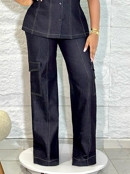 

Micro-Elasticity Regular Fit Urban Long Jeans Straight pants, Denim blue, Jeans