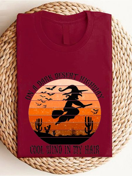 

Halloween Casual Witch Print Crew Neck Text Letters Sweatshirt, Datered, Hoodies & Sweatshirts