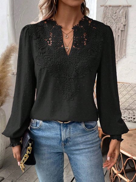 Lace Loose Casual Blouse