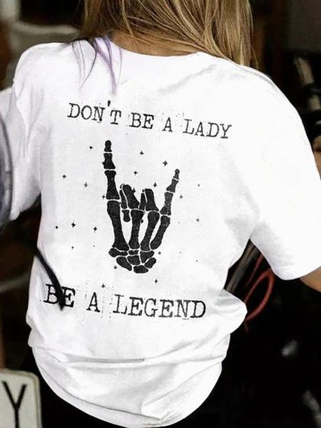 

Women's Short Sleeve Tee T-shirt Summer Text Letters Printing Cotton Crew Neck Daily Going Out Casual Top White, T-Shirts