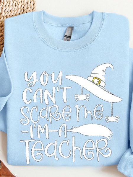 

Casual Crew Neck Text Letters Sweatshirt, Blue, Hoodies & Sweatshirts
