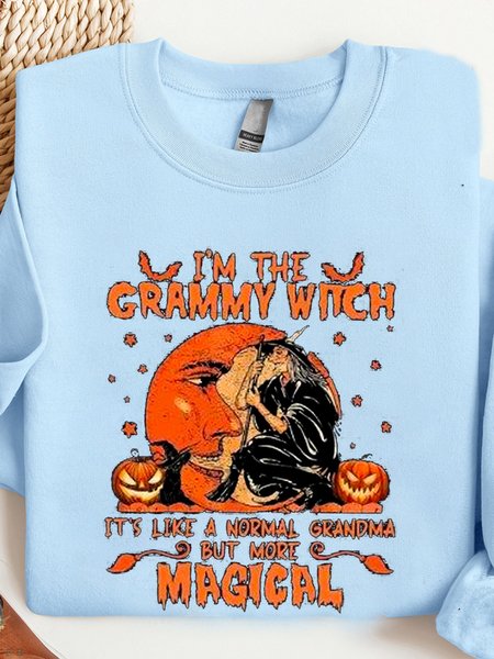 Casual Crew Neck Text Letters Sweatshirt, Blue, Hoodies & Sweatshirts