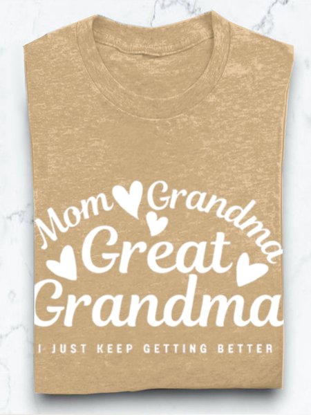 

Mom grandmother great grandmother I just keep getting better Grandma T-Shirt, Khaki, Long sleeves