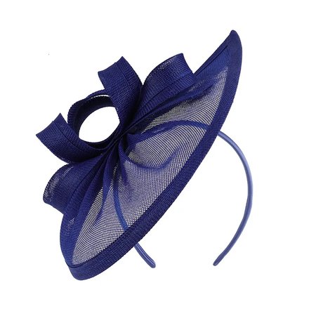 

Elegant Tea Party Derby Fascinators Hat Vintage Kentucky Hair Hoop, Deep blue, Jewelry