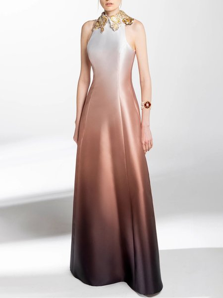 

Regular Fit Sleeveless Ombre Elegant Party Maxi Dress, As picture, Maxi Dresses