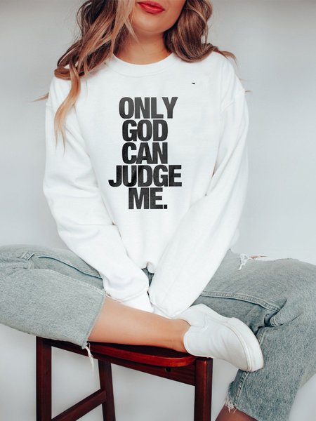 

Only God Can Judge Me Cotton Hoodie, White, Sweatshirts & Hoodies