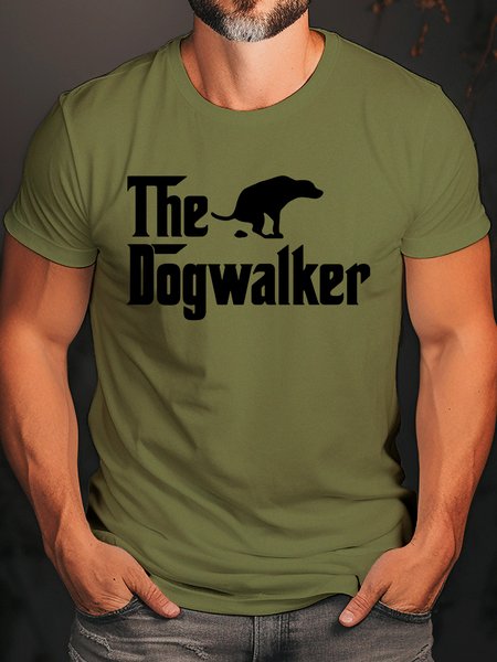 

THE DOGWALKER CREW NECK T-SHIRT, Army green, T-shirts