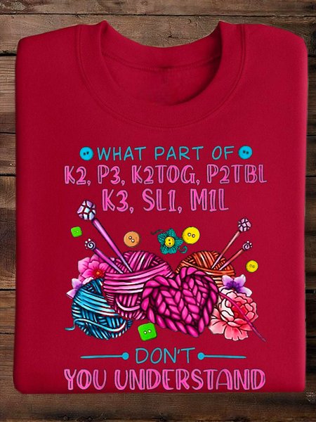 

Casual Crew Neck Letter Pattern Sweatshirt, Red, Hoodies & Sweatshirts