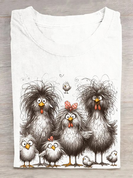 

Casual Turkey Crew Neck Short Sleeve T-shirt, White, T-shirts