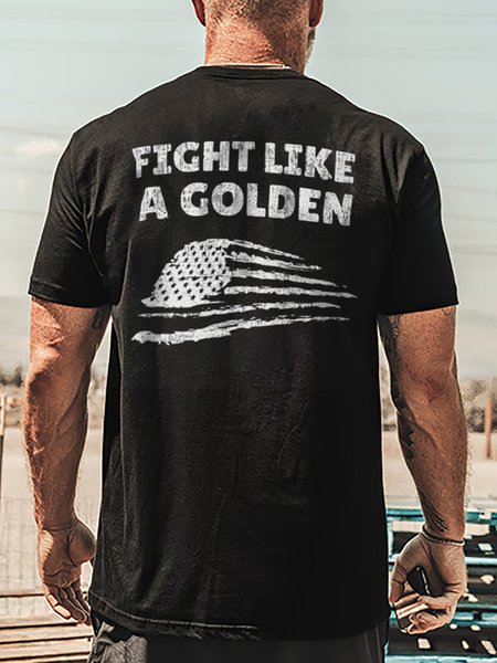 Fight Like A Golden Printed T Shirt