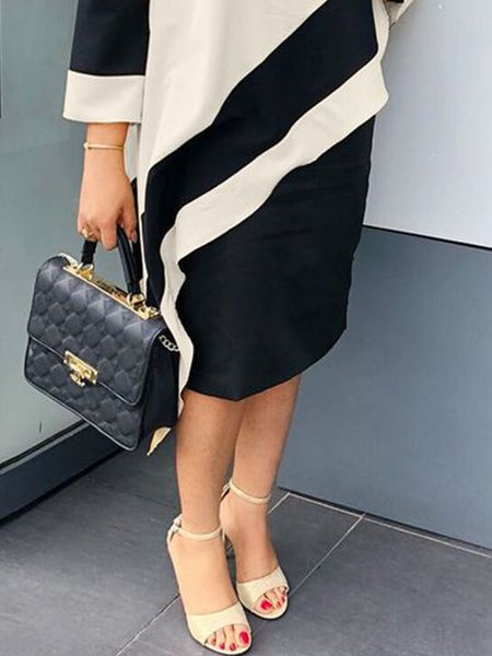 

Casual Plain Regular Fit H-Line Skirt, Black, Skirts