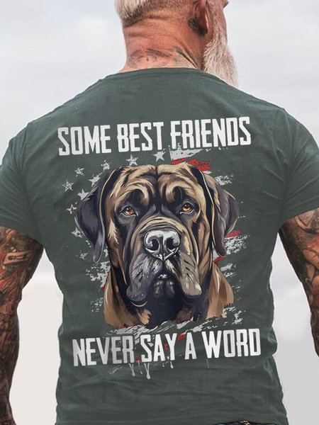 

Some Best Friends Never Say A Word CANE CORSO Cotton T-shirt, Dark gray, T-shirts