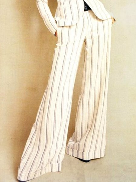 

Striped Pocket Stitching Urban Regular Fit Pants, As picture, Pants