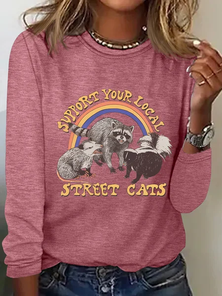 

Support Your Local Street Cats Long sleeve Shirt, Watermelon, Long sleeves