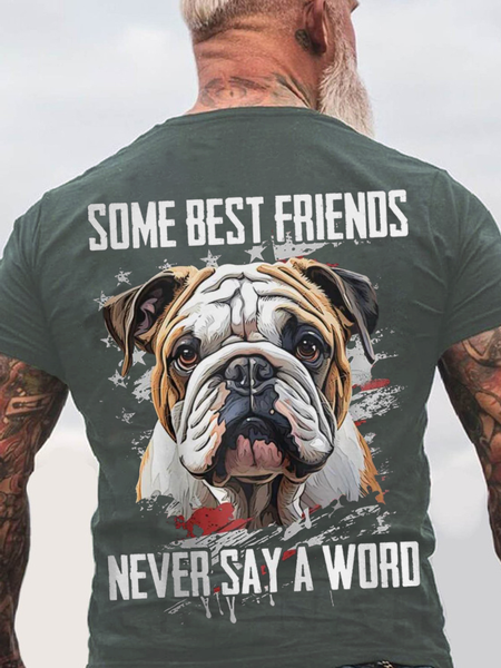 

Some Best Friends Never Say A Word Cotton T-shirt, Dark gray, T-shirts