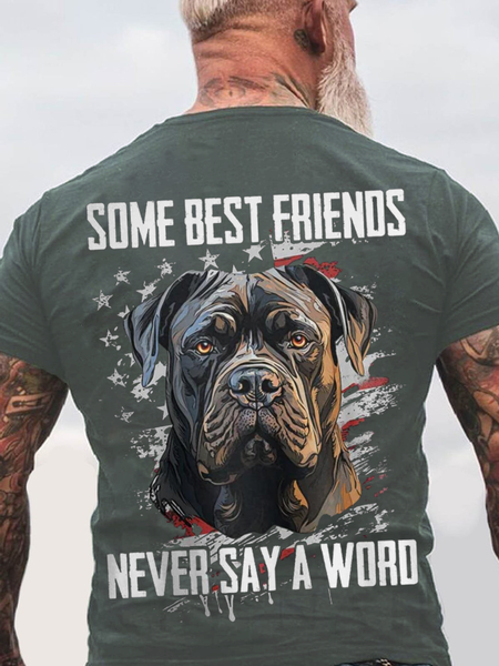 

Some Best Friends Never Say A Word CANE CORSO Cotton T-shirt, Dark gray, T-shirts