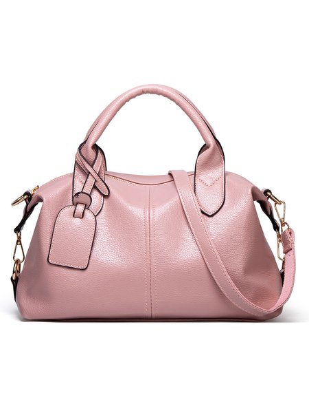 

Minimalist Commuter Tote Bag Large Capacity Crossbody Bag with Pendant, Pink, Bags