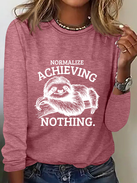 

Normalize Achie Ving Nothing Long Sleeve Shirt, Watermelon, Long sleeves