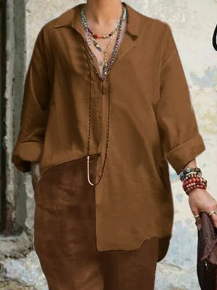 Cotton Casual Shirt, Coffee, Blouses & Shirts