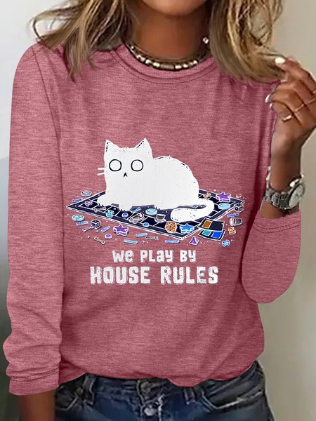 

We Play By House Rules Long Sleeve Shirt, Watermelon, Long sleeves