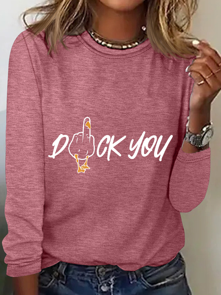 

Duck You Long Sleeve Shirt, Watermelon, Long sleeves