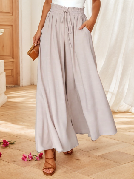 

Vacation Loose Cotton Pants, Apricot, Pants