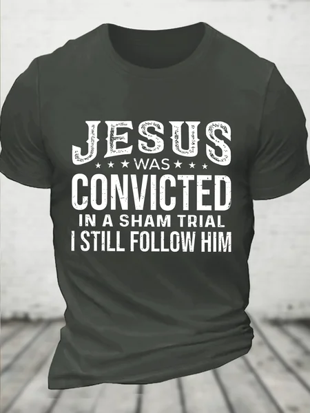 

Jesus I Still Follow Him Cotton T-shirt, Dark gray, T-shirts