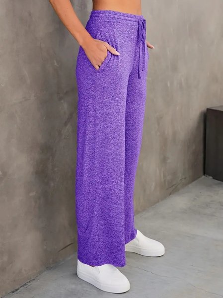 Loose Casual Pants, Purple, Pants