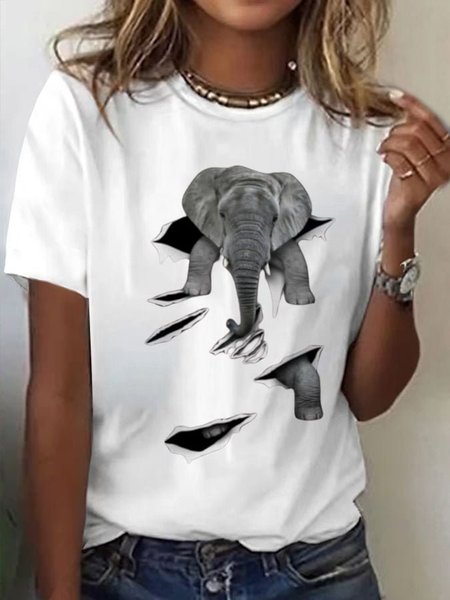 Women's Elephant 3D Classic T Shirt