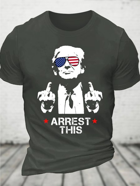 

Arrest This Men's Cotton T-Shirt, Dark gray, T-shirts