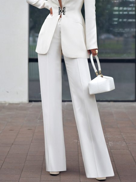 

Regular Fit Urban Pockets Fashion Straight Pants, White, Pants